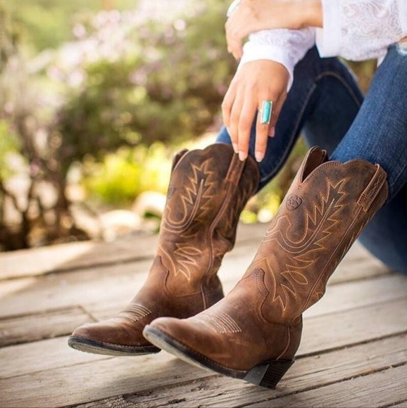 NEW! ARIAT Style 15725 Heritage Boots Dark Brown Distressed Size 5.5 - Picture 13 of 13